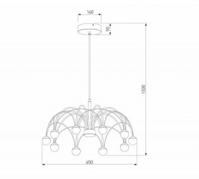 Люстра на штанге Eurosvet Ragno 90030/10 LED золото в Нефтекамске - neftekamsk.ok-mebel.com | фото 5