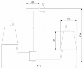 Люстра на штанге Eurosvet Topanga 60173/8 латунь в Нефтекамске - neftekamsk.ok-mebel.com | фото 4