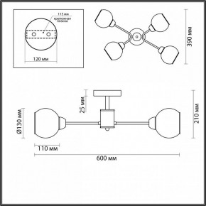 Люстра на штанге Lumion KODI 5645/4C в Нефтекамске - neftekamsk.ok-mebel.com | фото 3