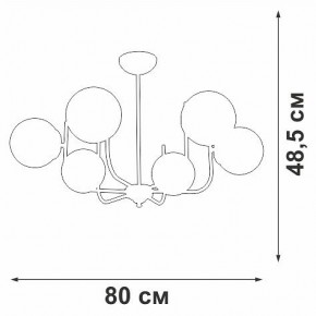 Люстра на штанге Vitaluce V39570 V39570-8/6PL в Нефтекамске - neftekamsk.ok-mebel.com | фото 3