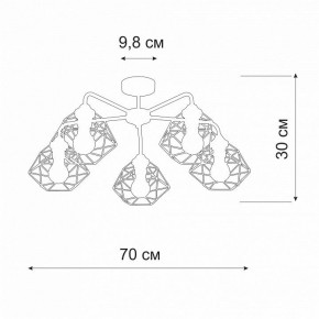 Люстра на штанге Vitaluce V4258 V4258-0/5PL в Нефтекамске - neftekamsk.ok-mebel.com | фото 2
