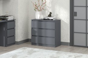 МС "Хилтон" Комод №2 800 (3 ящ.) графит в Нефтекамске - neftekamsk.ok-mebel.com | фото