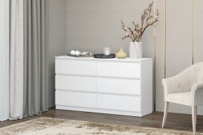 МС "Хилтон" Комод №5 1400 (6 ящ.) белый текстурный в Нефтекамске - neftekamsk.ok-mebel.com | фото