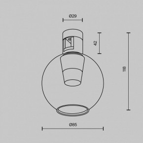 Накладной светильник Maytoni Bubble TR148-1-3W4K-B в Нефтекамске - neftekamsk.ok-mebel.com | фото 6