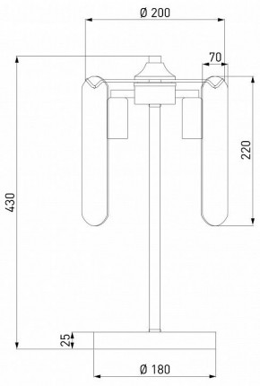 Настольная лампа декоративная Eurosvet Claire 01170/3 золото в Нефтекамске - neftekamsk.ok-mebel.com | фото 3