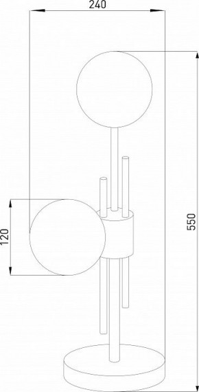 Настольная лампа декоративная Eurosvet Volver 01383/2 латунь в Нефтекамске - neftekamsk.ok-mebel.com | фото 4