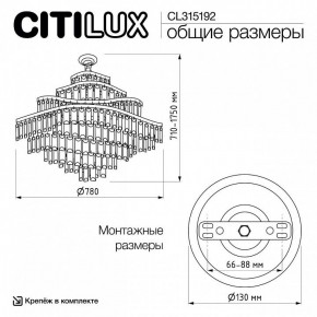 Подвесная люстра Citilux Naiad CL315192 в Нефтекамске - neftekamsk.ok-mebel.com | фото 6