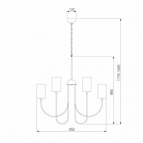 Подвесная люстра Eurosvet Abbey 60164/10 никель Smart в Нефтекамске - neftekamsk.ok-mebel.com | фото 4