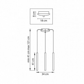 Подвесная люстра Lightstar Tubo L3T747247 в Нефтекамске - neftekamsk.ok-mebel.com | фото 3