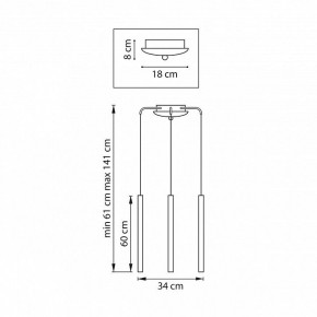 Подвесная люстра Lightstar Tubo L3T747337 в Нефтекамске - neftekamsk.ok-mebel.com | фото 3