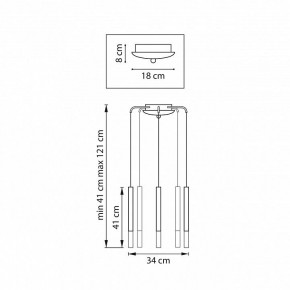 Подвесная люстра Lightstar Tubo L5T747133 в Нефтекамске - neftekamsk.ok-mebel.com | фото 3