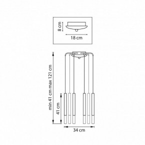 Подвесная люстра Lightstar Tubo L8T747143 в Нефтекамске - neftekamsk.ok-mebel.com | фото 3