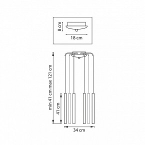 Подвесная люстра Lightstar Tubo L8T747237 в Нефтекамске - neftekamsk.ok-mebel.com | фото 3