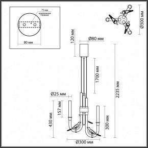 Подвесная люстра Odeon Light Lark 5431/6L в Нефтекамске - neftekamsk.ok-mebel.com | фото 5