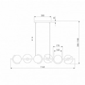 Подвесной светильник Eurosvet Moity 70149/6 черный/латунь Smart в Нефтекамске - neftekamsk.ok-mebel.com | фото 3