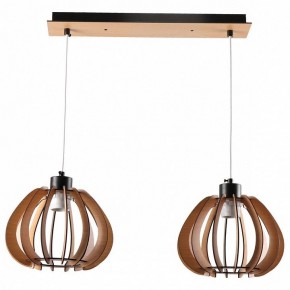 Подвесной светильник Imex MD.9012 MD.9012-2-P-BK+WOOD в Нефтекамске - neftekamsk.ok-mebel.com | фото
