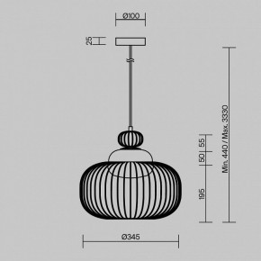 Подвесной светильник Maytoni Levitation MOD376PL-01G в Нефтекамске - neftekamsk.ok-mebel.com | фото 5