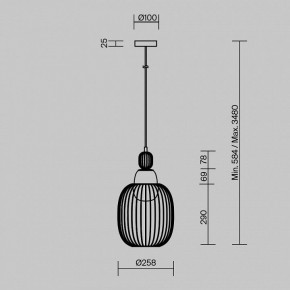 Подвесной светильник Maytoni Levitation MOD376PL-01G1 в Нефтекамске - neftekamsk.ok-mebel.com | фото 5
