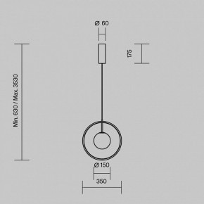 Подвесной светильник Maytoni Paparazzi MOD407PL-L12B3K1 в Нефтекамске - neftekamsk.ok-mebel.com | фото 2
