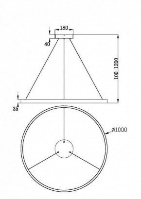 Подвесной светильник Maytoni Rim MOD058PL-L54BK в Нефтекамске - neftekamsk.ok-mebel.com | фото 4