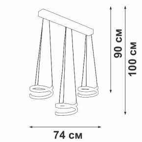 Подвесной светильник Vitaluce V3047 V3047-1/3S в Нефтекамске - neftekamsk.ok-mebel.com | фото 4