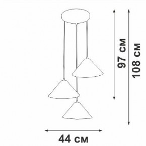 Подвесной светильник Vitaluce V3093 V3093-0/3S в Нефтекамске - neftekamsk.ok-mebel.com | фото 2