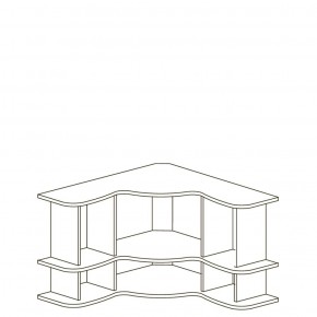 Полка угловая №559 "Алиса" в Нефтекамске - neftekamsk.ok-mebel.com | фото 2