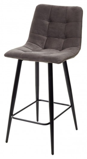 Полубарный стул CHILLI-QB графит #14, велюр / черный каркас (H=66cm) М-City в Нефтекамске - neftekamsk.ok-mebel.com | фото