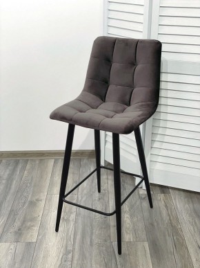 Полубарный стул CHILLI-QB графит #14, велюр / черный каркас (H=66cm) М-City в Нефтекамске - neftekamsk.ok-mebel.com | фото 2