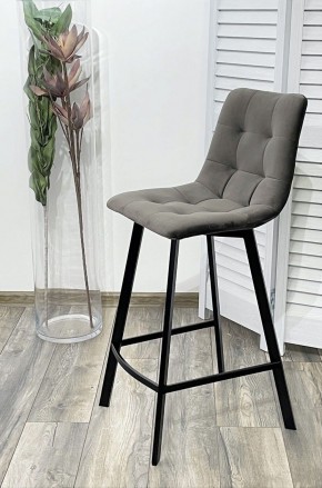 Полубарный стул CHILLI-QB SQUARE графит #14, велюр / черный каркас (H=66cm) М-City в Нефтекамске - neftekamsk.ok-mebel.com | фото 2