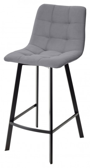 Полубарный стул CHILLI-QB SQUARE серый #27, велюр / черный каркас (H=66cm) М-City в Нефтекамске - neftekamsk.ok-mebel.com | фото