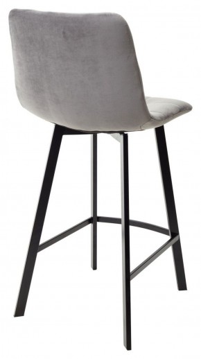 Полубарный стул CHILLI-QB SQUARE светло-серый #26, велюр / черный каркас (H=66cm) М-City в Нефтекамске - neftekamsk.ok-mebel.com | фото 4