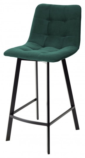 Полубарный стул CHILLI-QB SQUARE зеленый #19, велюр / черный каркас (H=66cm) М-City в Нефтекамске - neftekamsk.ok-mebel.com | фото 1