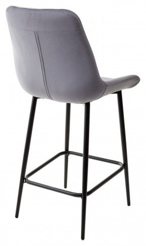 Полубарный стул ХОФМАН, цвет H-14 Серый, велюр / черный каркас H=63cm М-City в Нефтекамске - neftekamsk.ok-mebel.com | фото 5