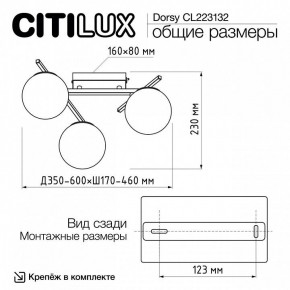 Потолочная люстра Citilux Dorsy CL223132 в Нефтекамске - neftekamsk.ok-mebel.com | фото 12