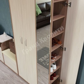 Прихожая ДОМИНО mini Бодега темный/светлый в Нефтекамске - neftekamsk.ok-mebel.com | фото 4
