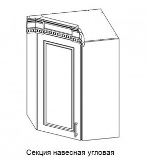 Секция навесная угловая "Верона" (600*600) в Нефтекамске - neftekamsk.ok-mebel.com | фото