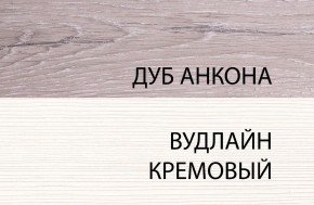 Шкаф 1D, OLIVIA, цвет вудлайн крем/дуб анкона в Нефтекамске - neftekamsk.ok-mebel.com | фото 3