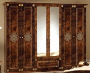 Шкаф 6-и дверный с зеркалами (02.146) Рома (орех) в Нефтекамске - neftekamsk.ok-mebel.com | фото 1
