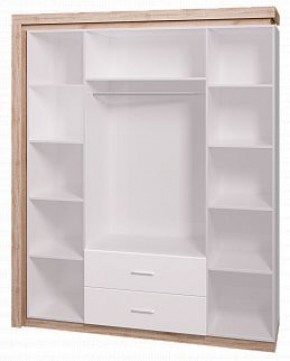 Шкаф для одежды с ящиками 4-х створчатый с зеркалом Люмен 16 в Нефтекамске - neftekamsk.ok-mebel.com | фото 2