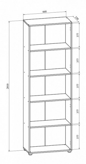 Шкаф книжный Офис ОФ-302К в Нефтекамске - neftekamsk.ok-mebel.com | фото 3