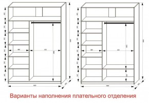 Шкаф-купе 1600 серии SOFT D1+D3+B2+PL1 (2 ящика+1штанга) профиль «Графит» в Нефтекамске - neftekamsk.ok-mebel.com | фото 6