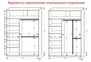 Шкаф-купе 1600 серии SOFT D1+D3+B2+PL1 (2 ящика+1штанга) профиль «Графит» в Нефтекамске - neftekamsk.ok-mebel.com | фото 7