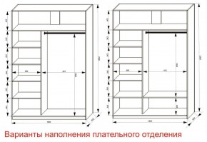 Шкаф-купе 1600 серии SOFT D8+D2+B2+PL4 (2 ящика+F обр.штанга) профиль «Графит» в Нефтекамске - neftekamsk.ok-mebel.com | фото 7