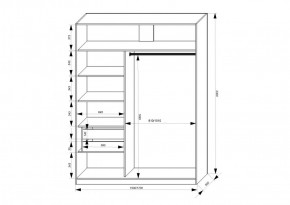 Шкаф-купе 1700 серии NEW CLASSIC K3+K3+B2+PL1 (2 ящика+1 штанга) профиль «Капучино» в Нефтекамске - neftekamsk.ok-mebel.com | фото 3