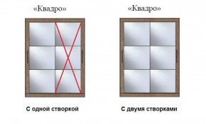 Шкаф-купе №19 Серия 3 Квадро (1700) Ясень Анкор светлый в Нефтекамске - neftekamsk.ok-mebel.com | фото 3