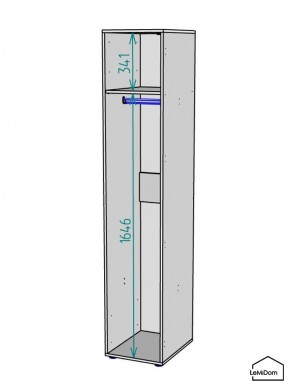 Шкаф Linnea MHR-1 2050х400х510 (ДВ-М 11.1.25) в Нефтекамске - neftekamsk.ok-mebel.com | фото 3