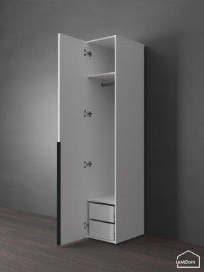 Шкаф Linnea MHR-1-3 2050х400х510 (Белый-М 11.1.2) в Нефтекамске - neftekamsk.ok-mebel.com | фото 5