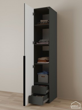 Шкаф Linnea MHR-1-4 2050х400х510 (Графит-М 11.1.25) в Нефтекамске - neftekamsk.ok-mebel.com | фото 6