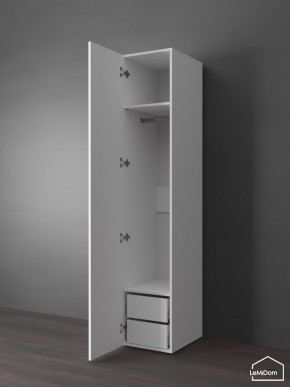Шкаф Linnea MHR-1PO-3 2050х400х510 (Белый-М 11.1.2) в Нефтекамске - neftekamsk.ok-mebel.com | фото 4